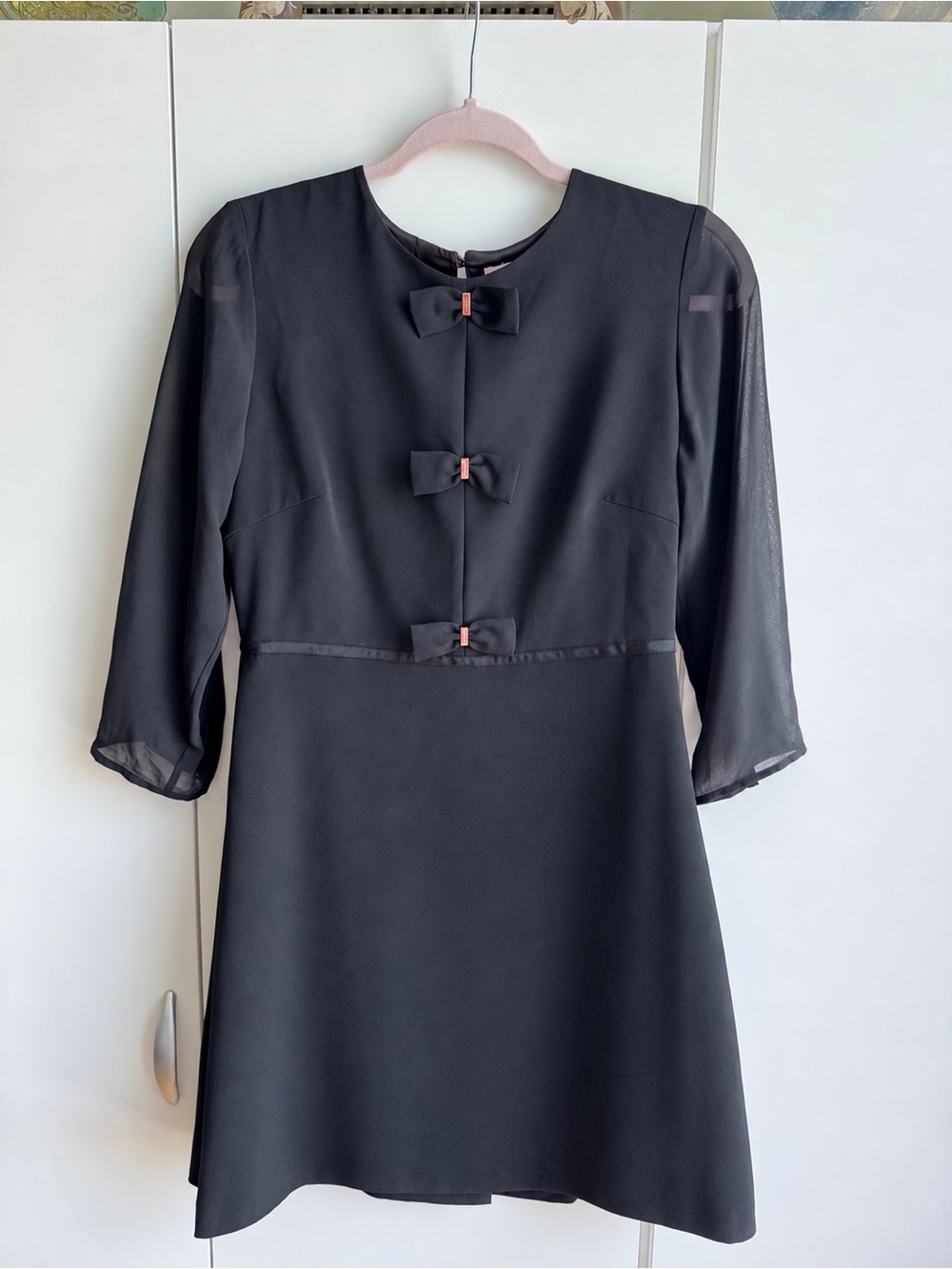 Ted Baker Finna Black Bow Detail Dress